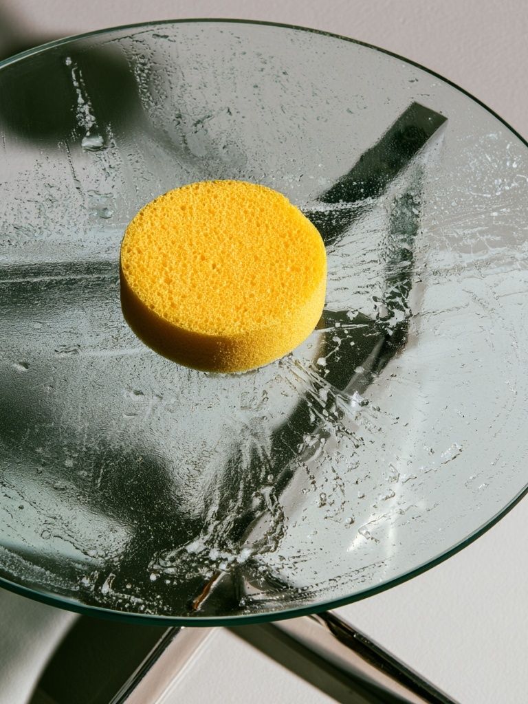 Glass and Yellow Sponge Photography Poster. poster — photography art