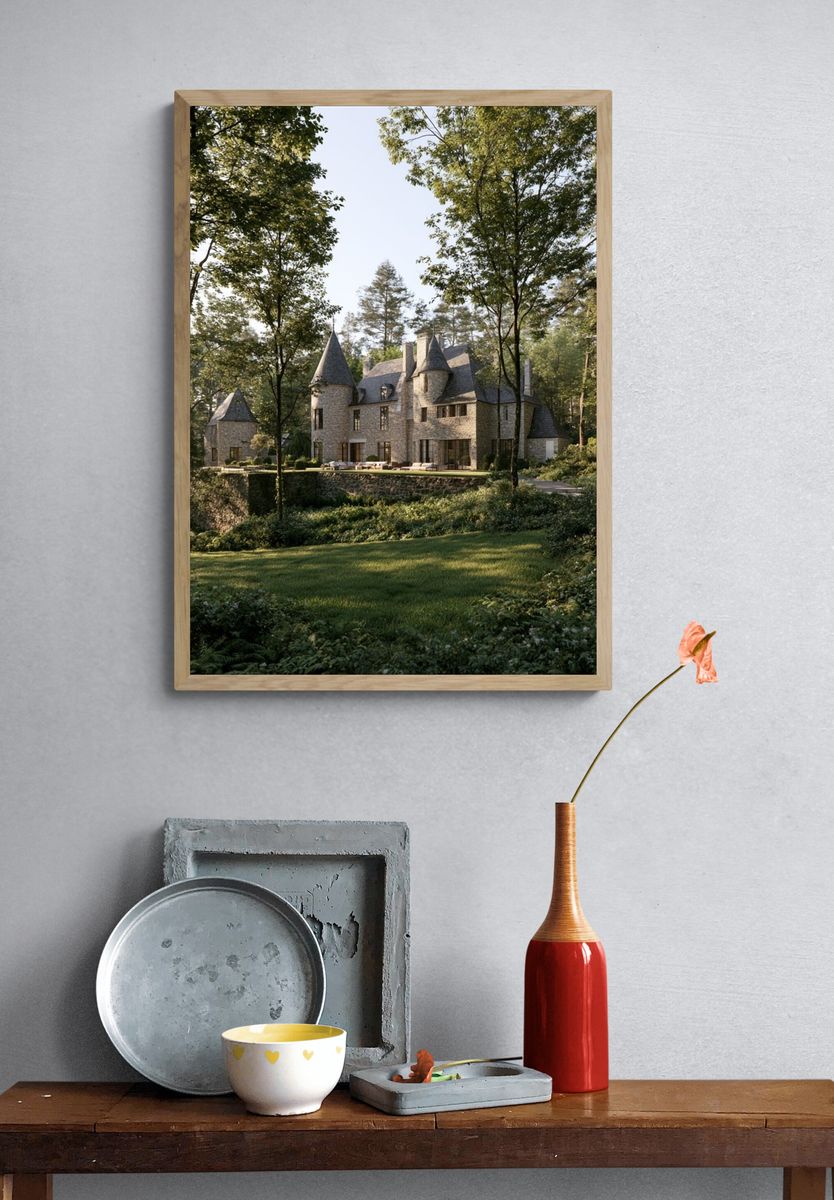 Forest Castle Estate Photography Poster. — room view 3
