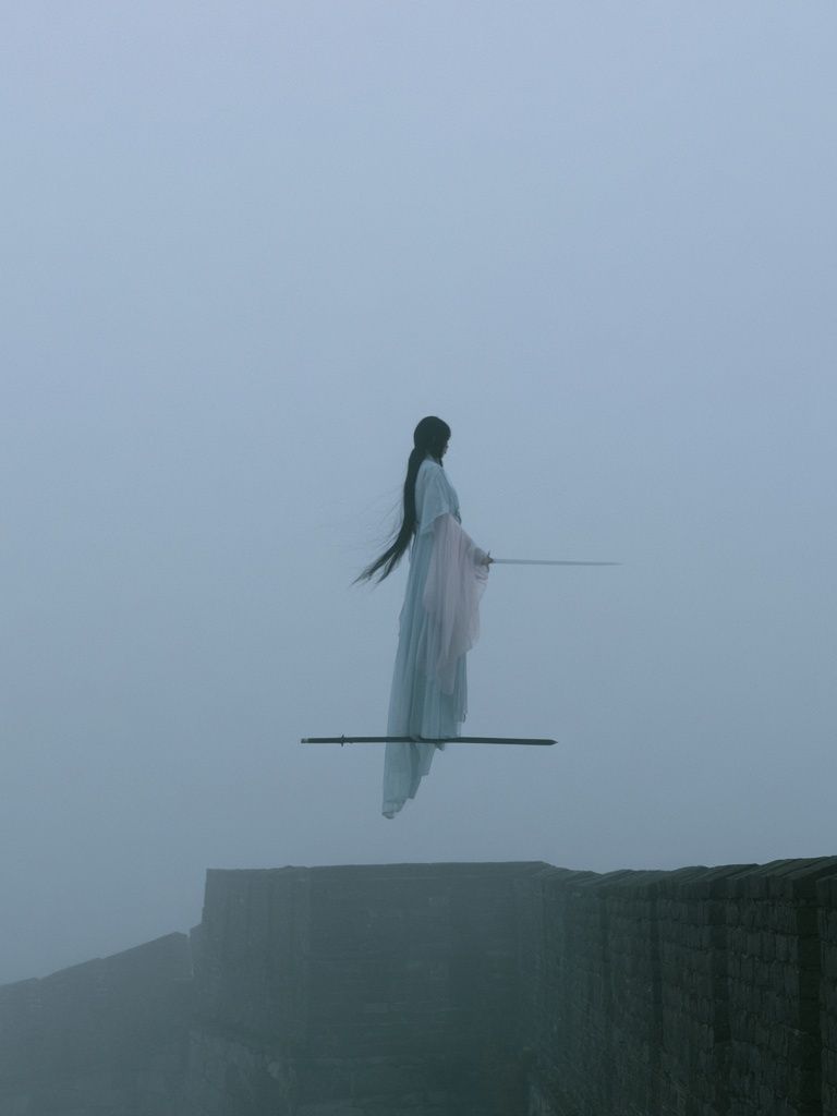 Misty Sword Walker Photography Poster. poster — photography art