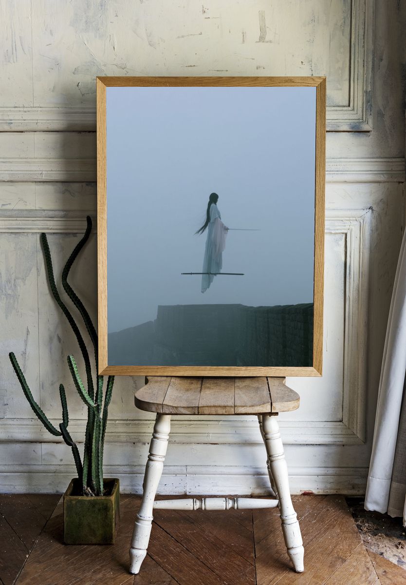 Misty Sword Walker Photography Poster. — room view 1
