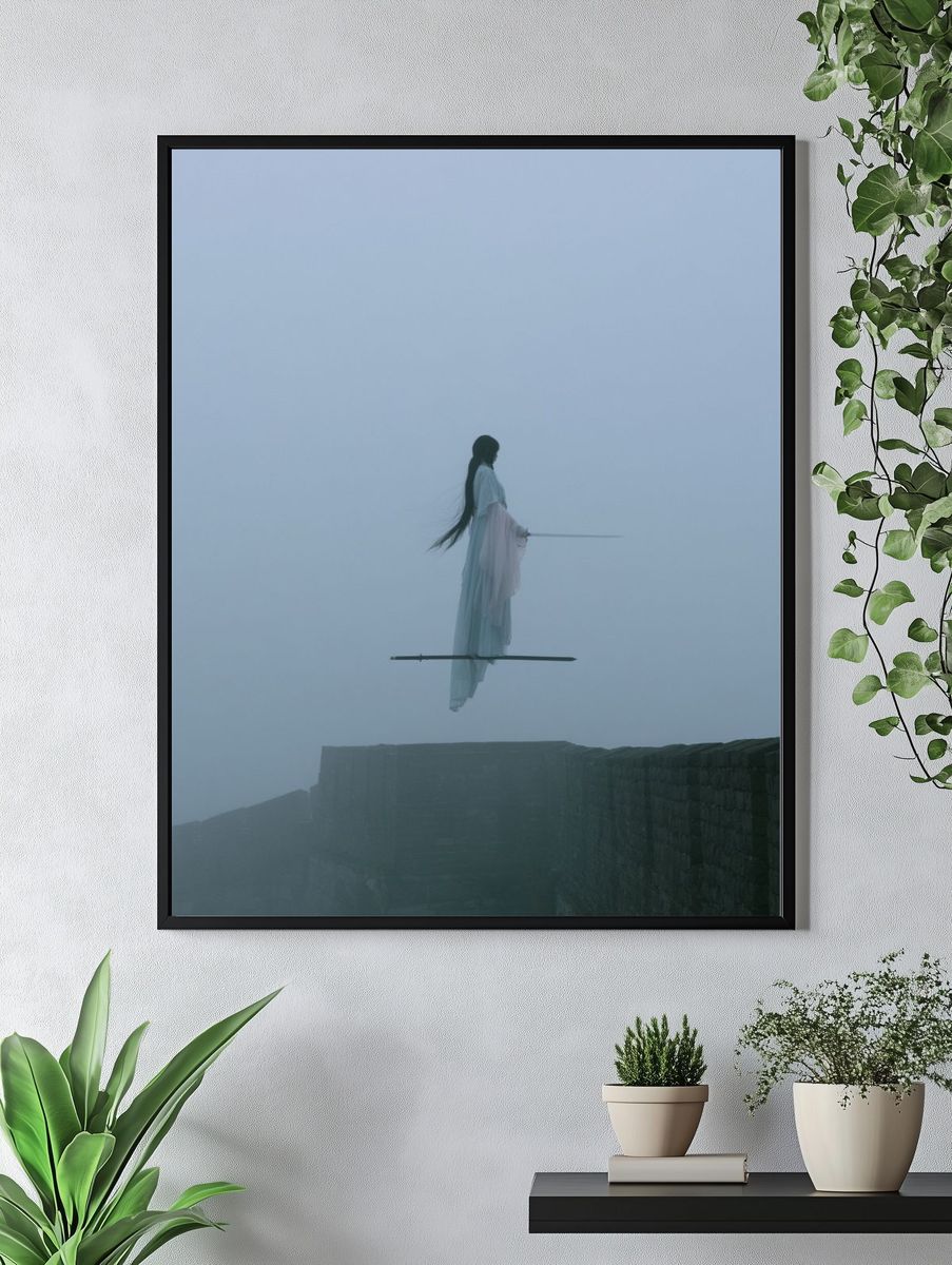 Misty Sword Walker Photography Poster. — room view 4