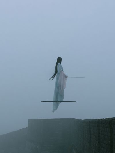 Misty Sword Walker Photography Poster.
