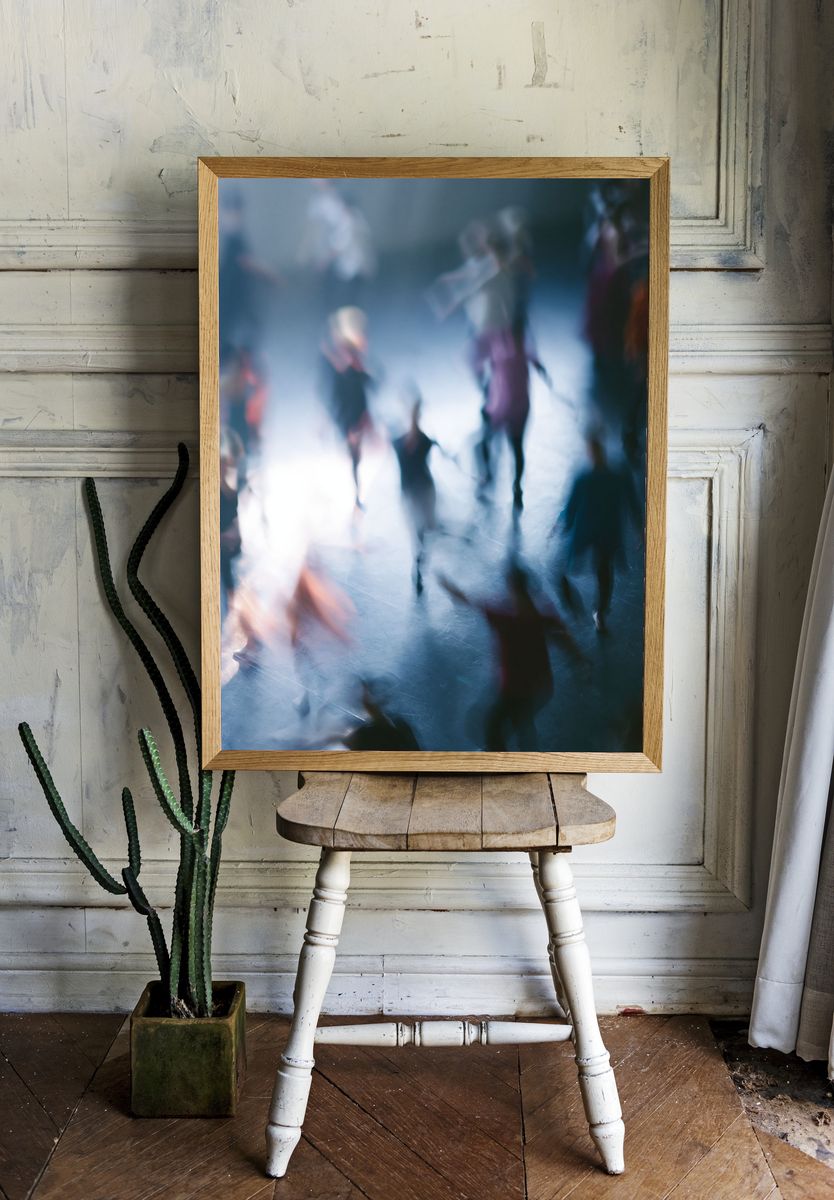 Blurred Dancers Photography Poster. room preview