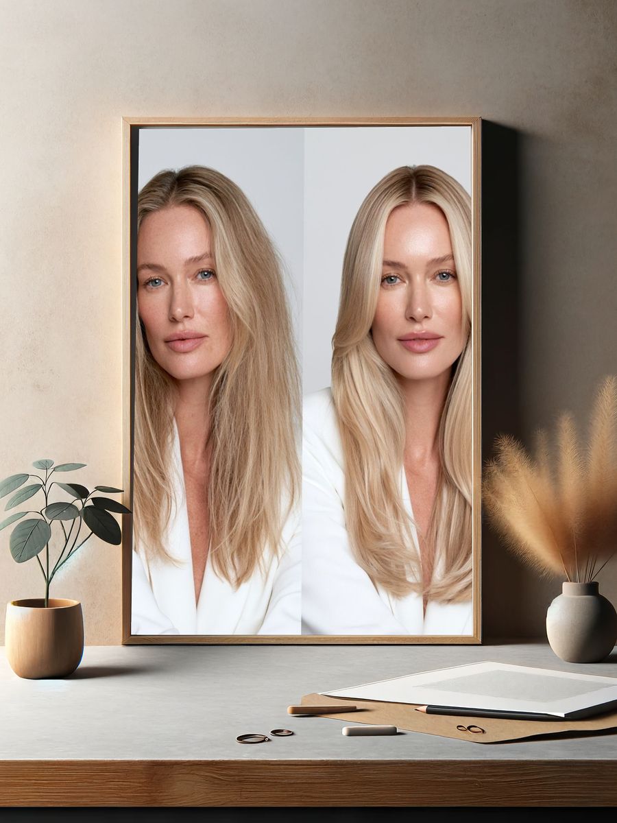 Blonde Beauty Portrait Poster. — room view 2