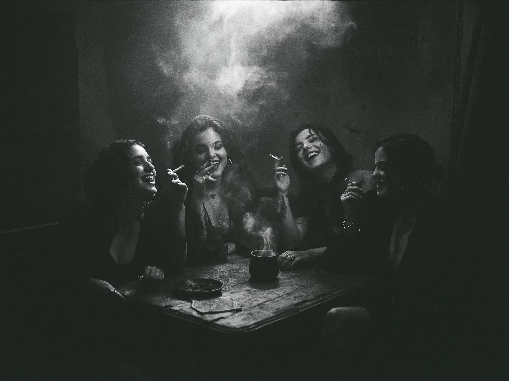 Smoky Night Portrait Photography Poster. poster — photography art