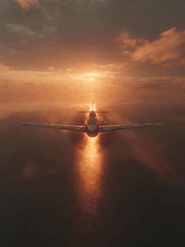Sunset Flight Photography Poster. poster detail