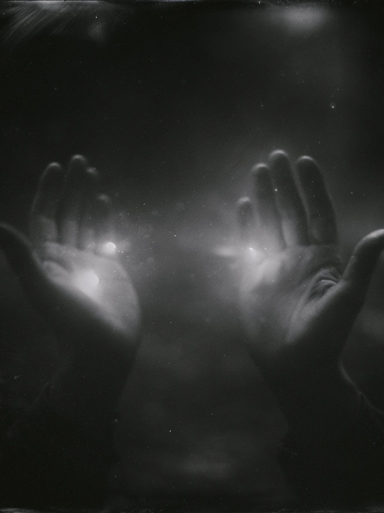Hands in Light Photography Poster. poster — photography art