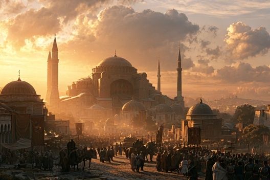 Sunset Ottoman Cityscape Photography Poster. poster detail