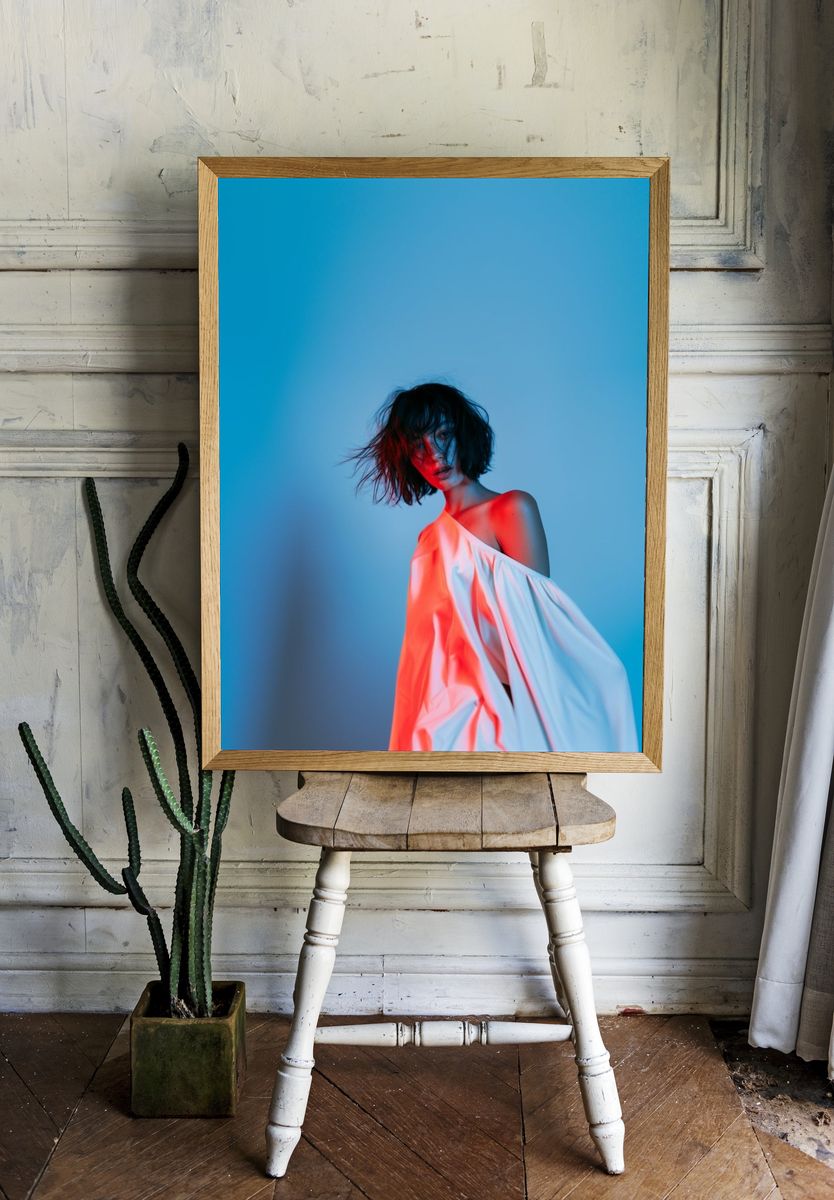 Neon Portrait Photography Poster. — room view 1