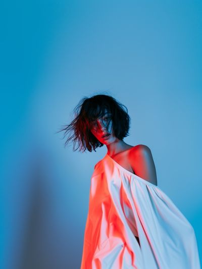 Neon Portrait Photography Poster. poster