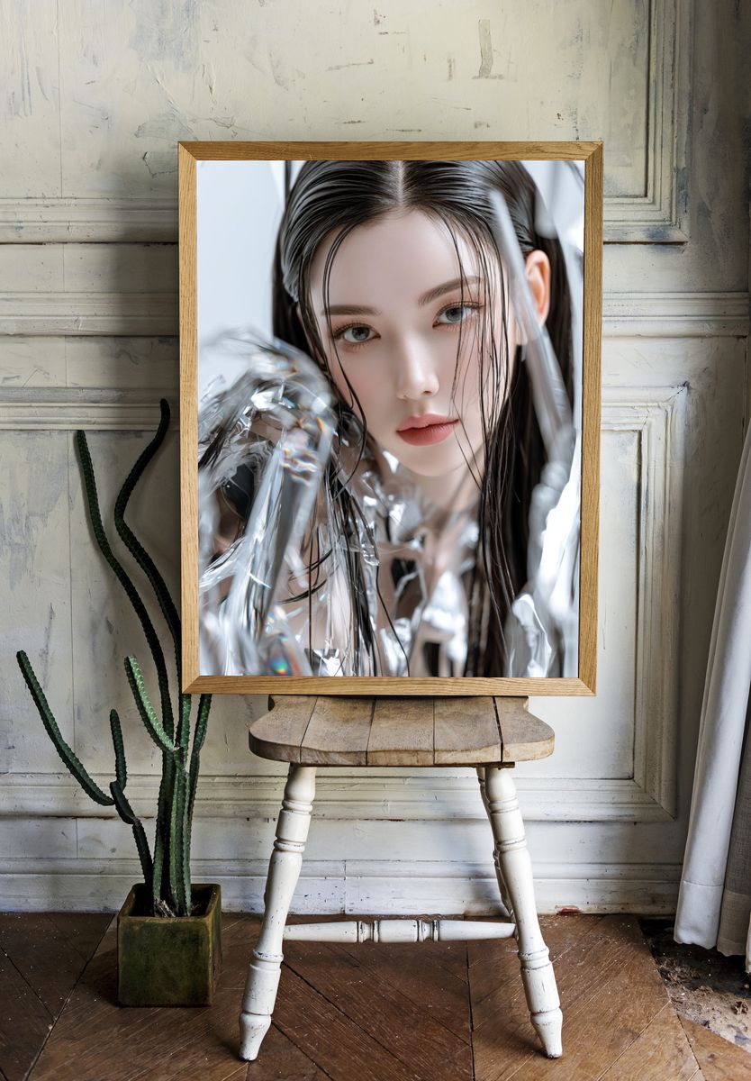 Futuristic Portrait Photography Poster. room preview