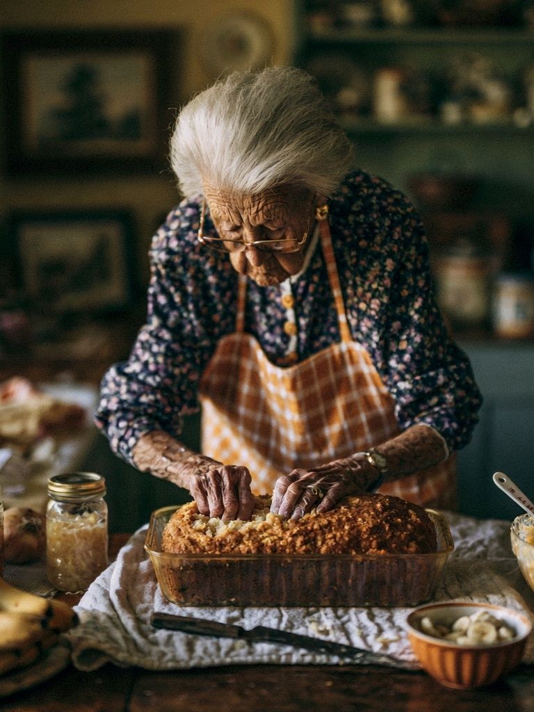 Grandmother Baking in Kitchen Photography Poster. poster — photography art