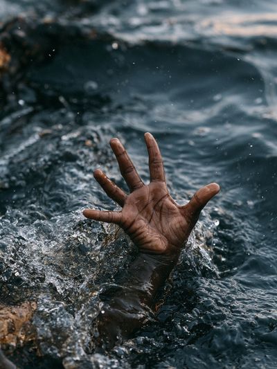 Drowning Hand Photography Poster. poster