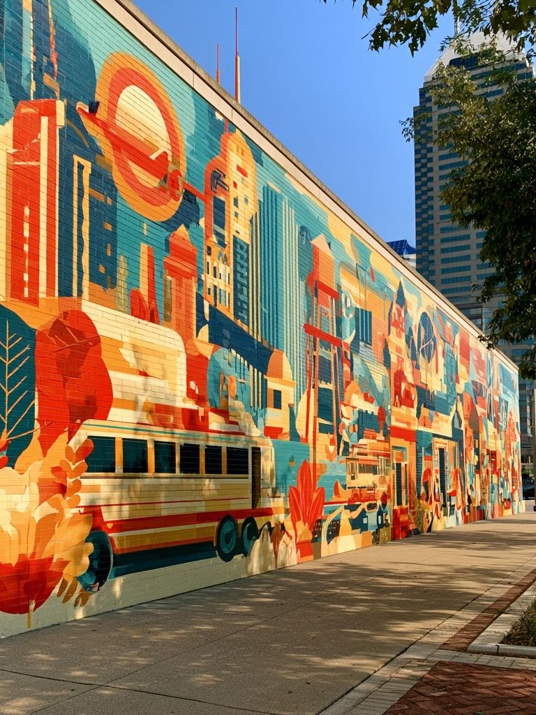 Urban Mural Cityscape Photography Poster. poster detail
