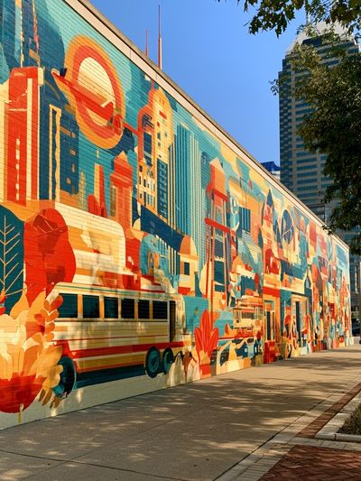 Urban Mural Cityscape Photography Poster. poster