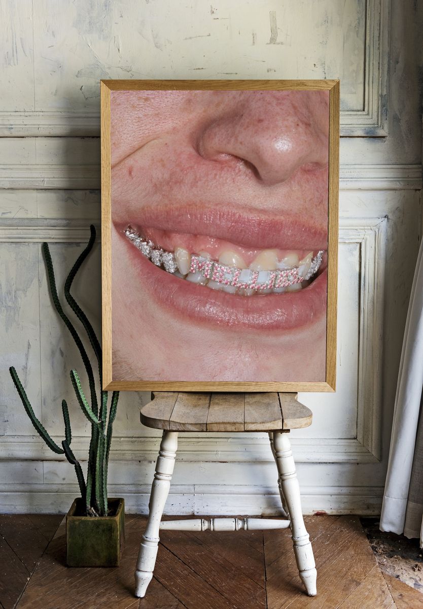 Diamond Grill Smile Photography Poster. — room view 1