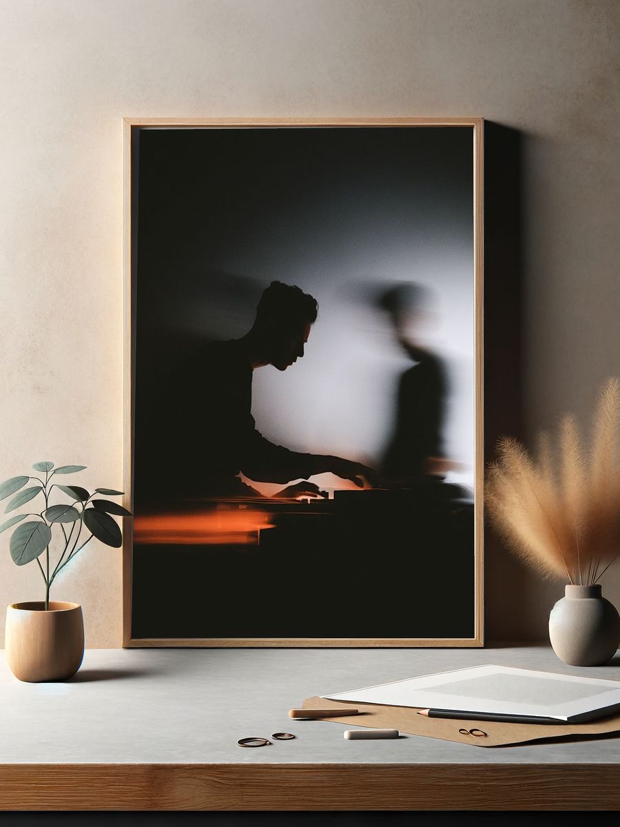 DJ Silhouette Photography Poster. — room view 2