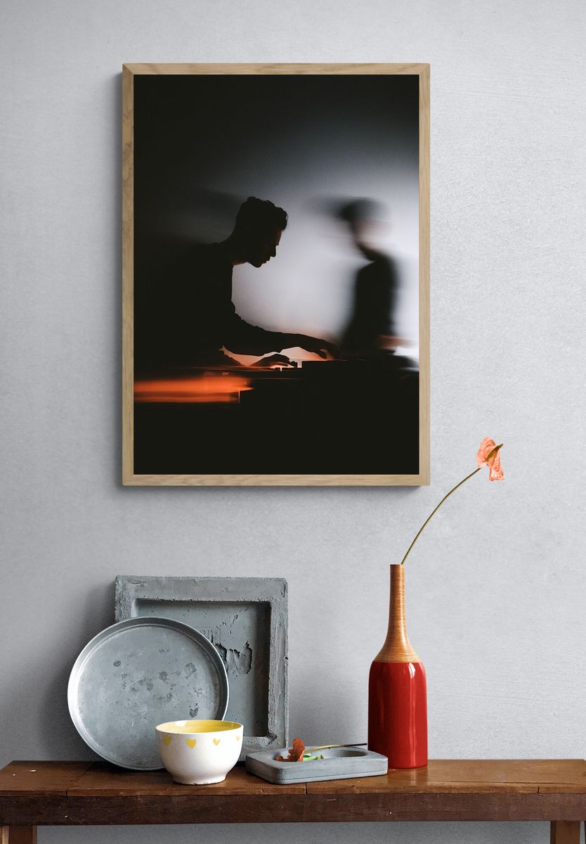 DJ Silhouette Photography Poster. — room view 3