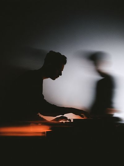 DJ Silhouette Photography Poster. poster