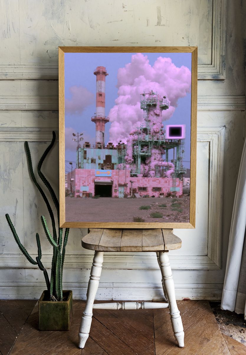 Pastel Industrial Plant Poster. room preview