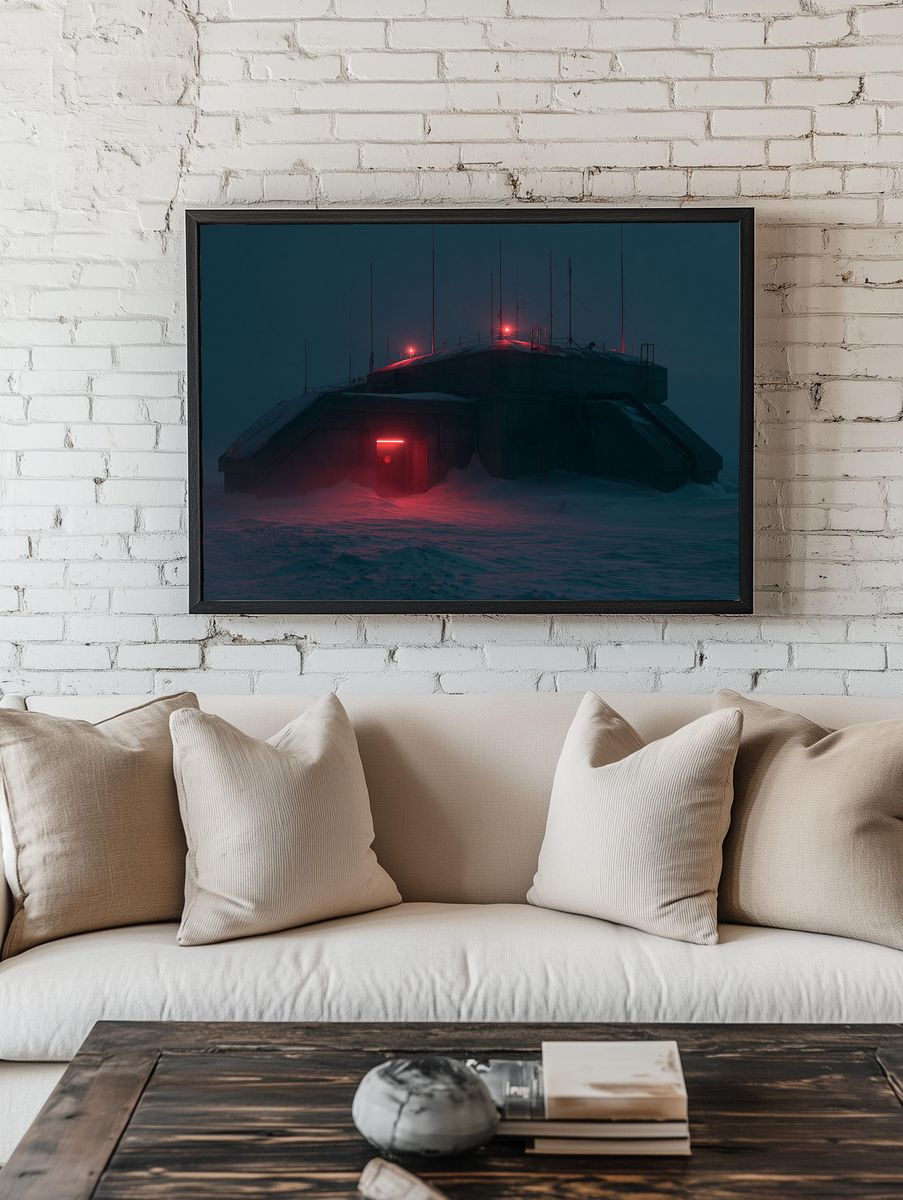 Arctic Outpost Sci-Fi Photography Poster. room preview