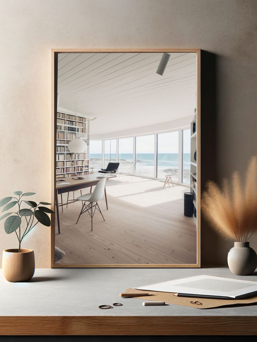 Seaside Library Interior Photography Poster. — room view 2