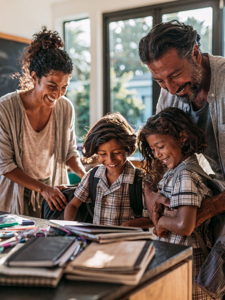 Happy Family Classroom Photography Poster. poster — photography art