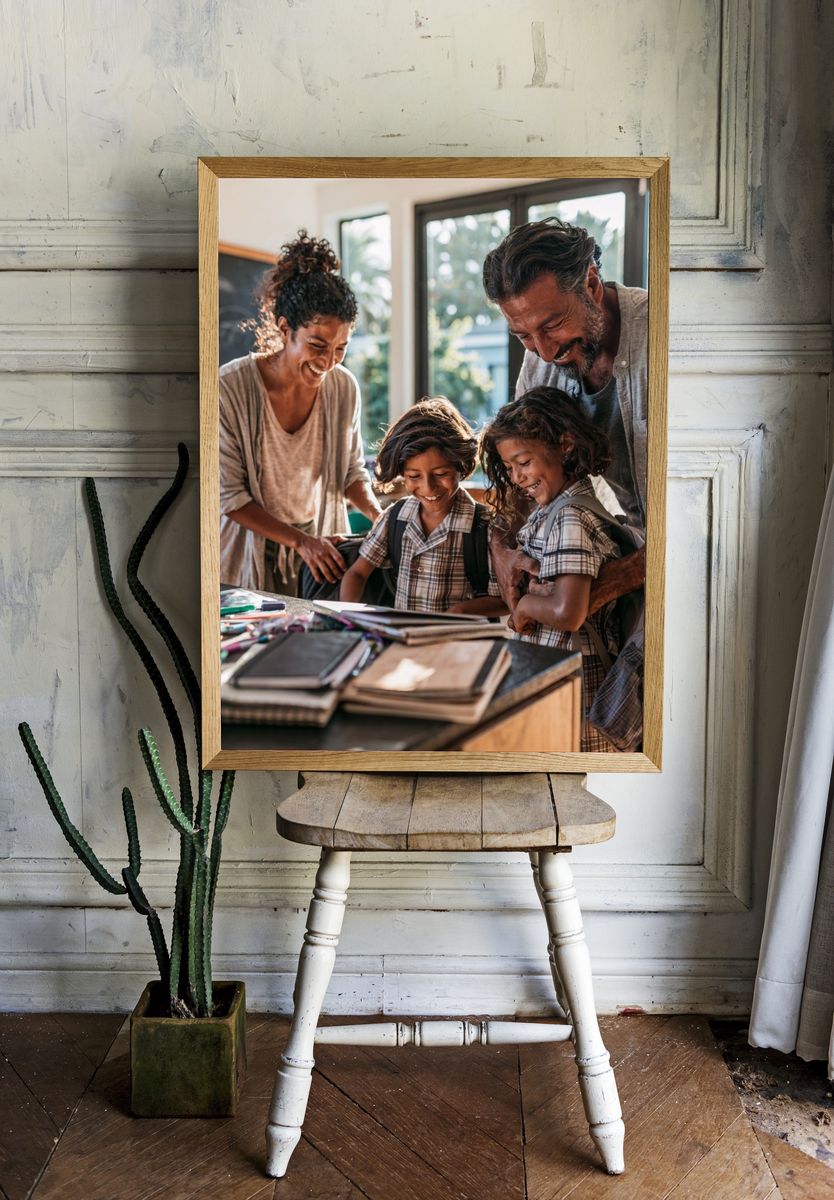 Happy Family Classroom Photography Poster. — room view 1