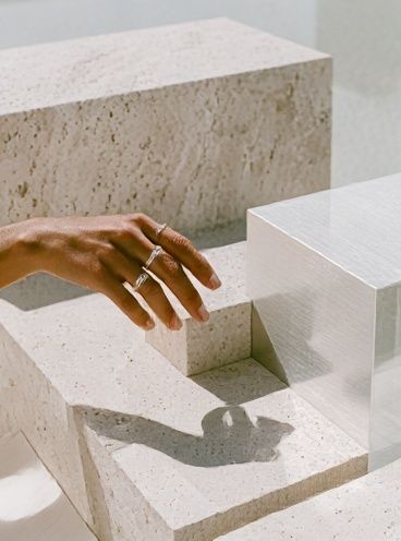 Hand and Stone Blocks Photography Poster. poster — photography art