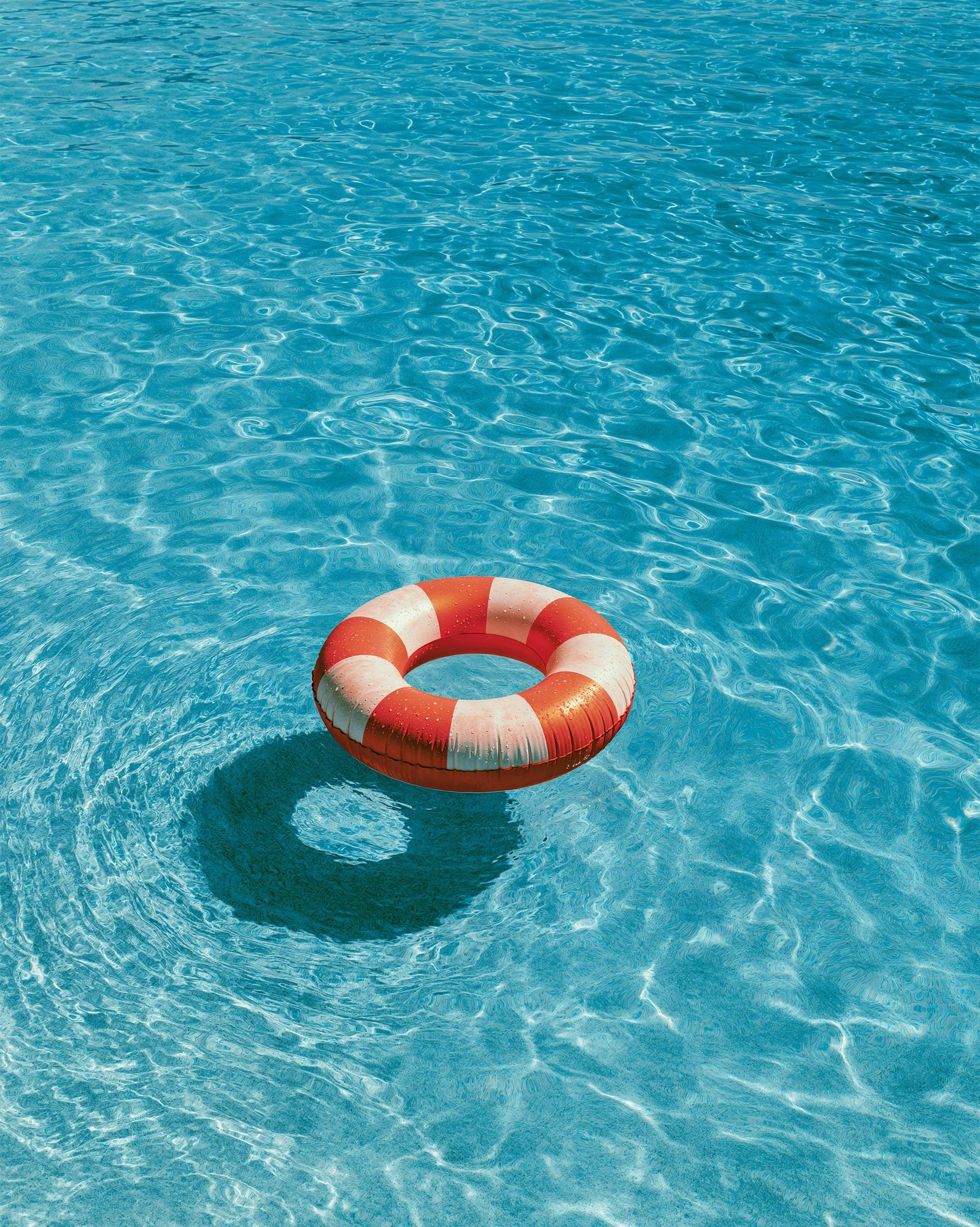 Lifebuoy in Blue Water Photography Poster. poster — photography art