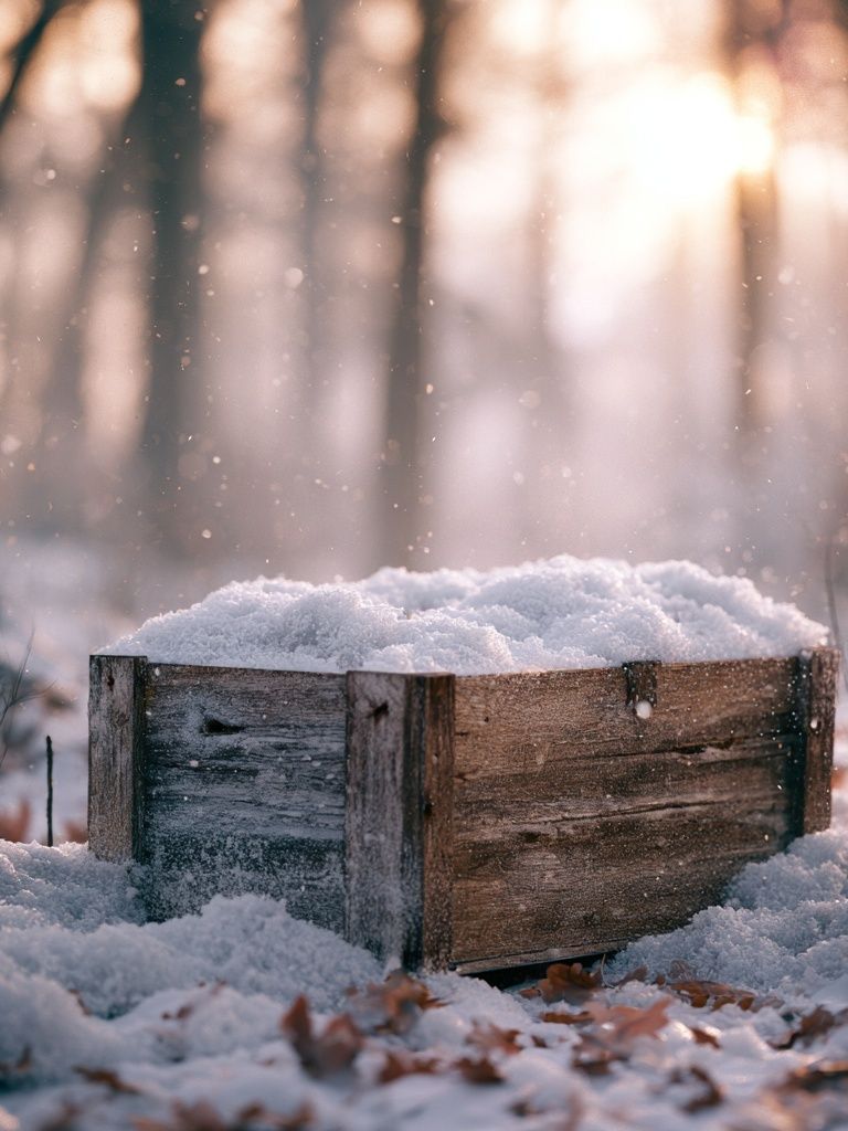 Snowy Forest Crate Photography Poster. poster detail