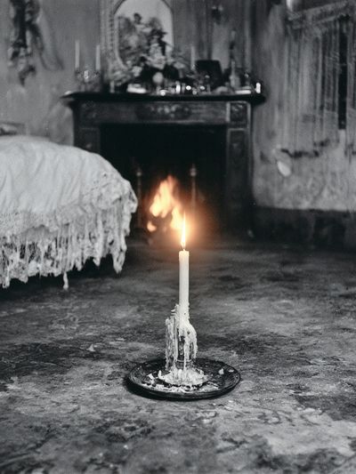 Candlelit Gothic Room Photography Poster. poster print