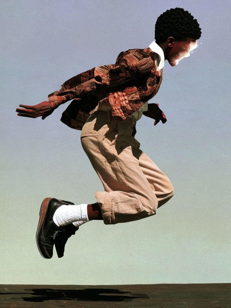 Leaping Figure Photography Poster. poster detail