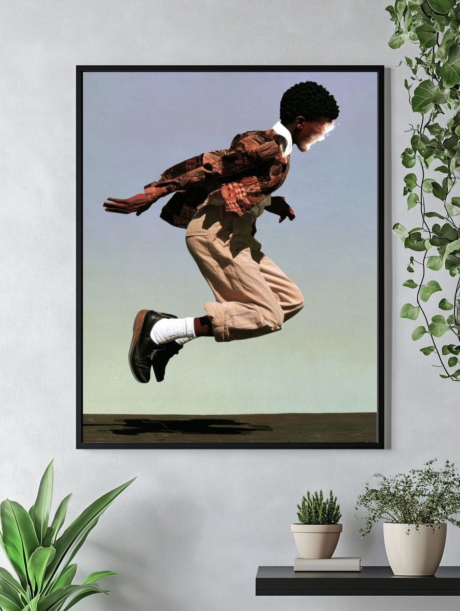 Leaping Figure Photography Poster. — room view 4