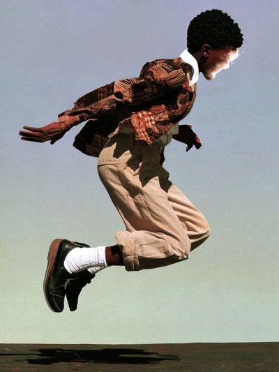 Leaping Figure Photography Poster. poster