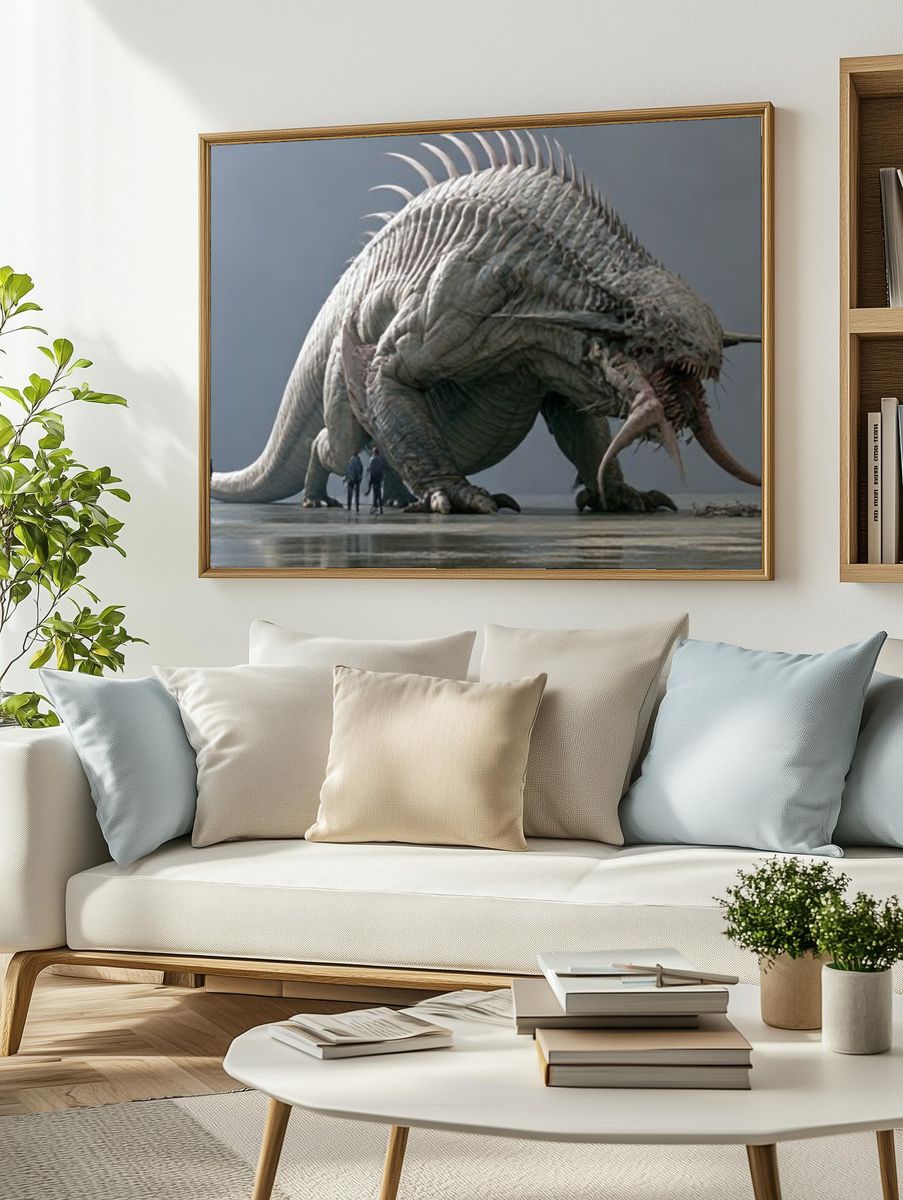 Colossal Sea Monster Photography Poster. — room view 2