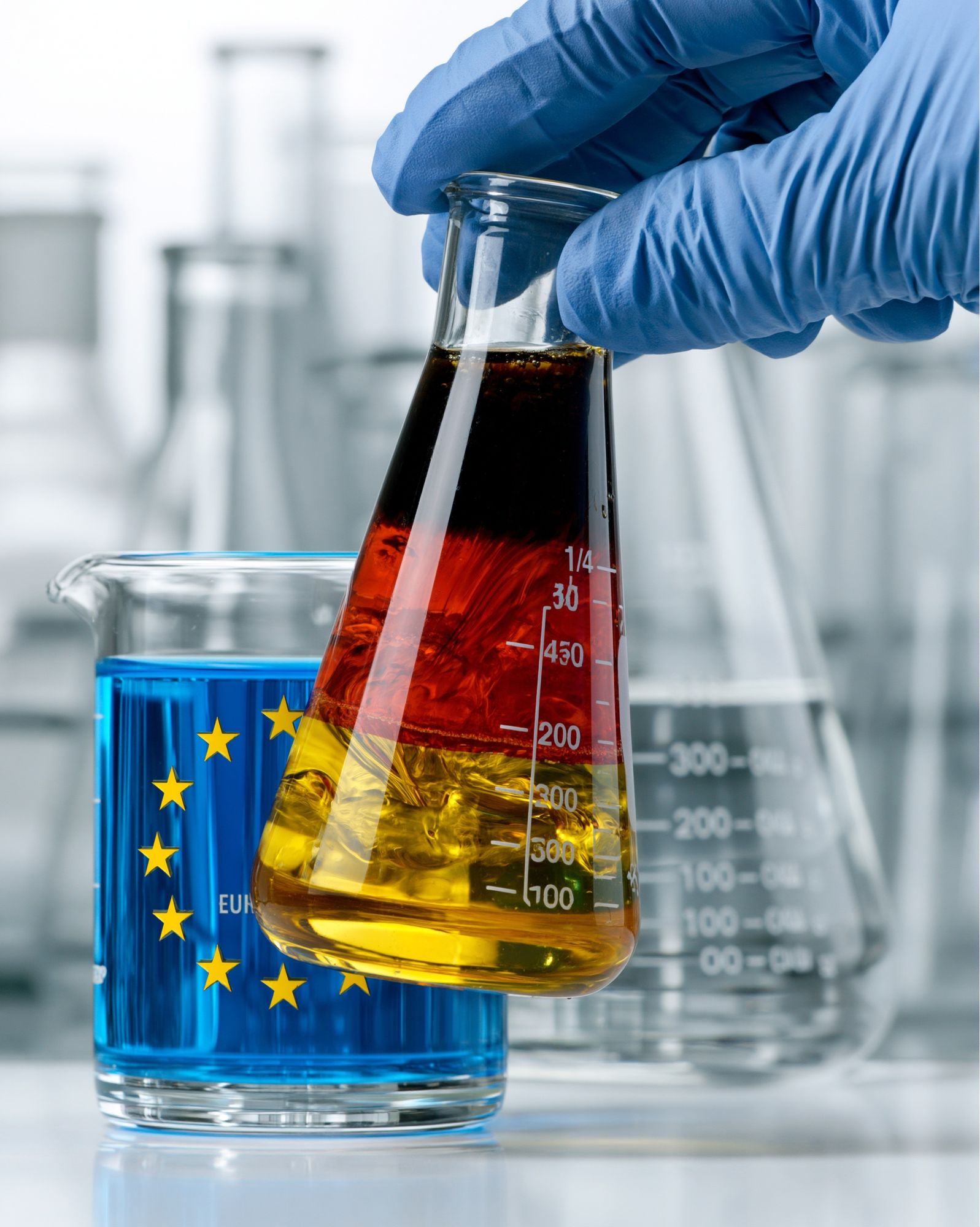 Laboratory Glassware Photography Poster. poster detail