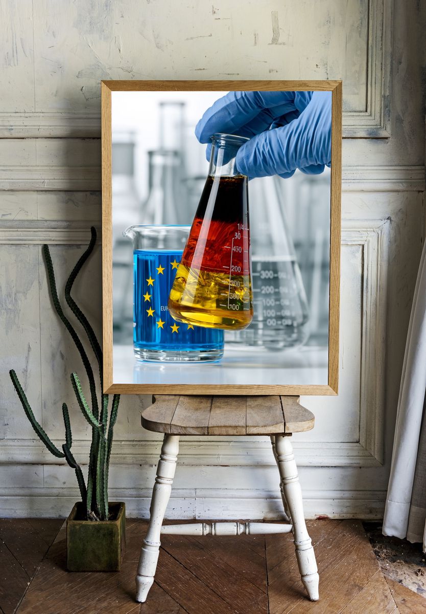Laboratory Glassware Photography Poster. — room view 1