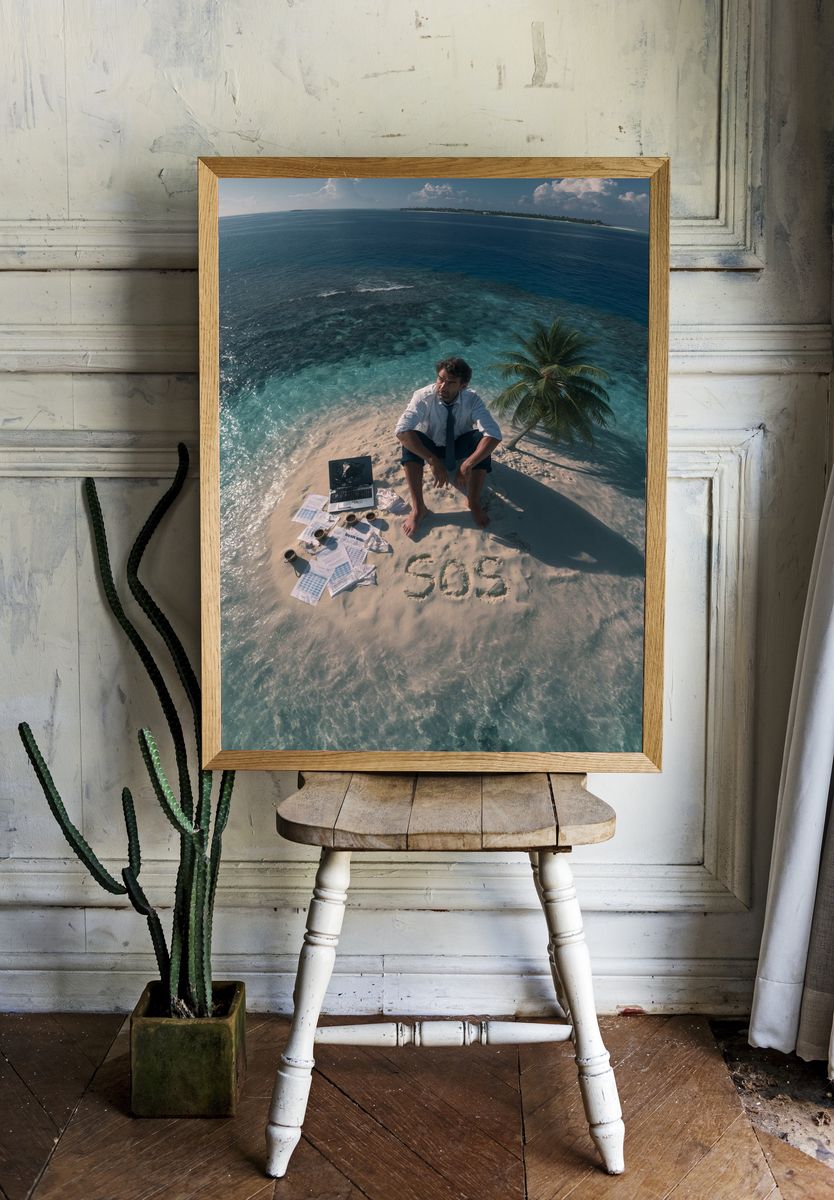 Castaway Office Island Poster. — room view 1