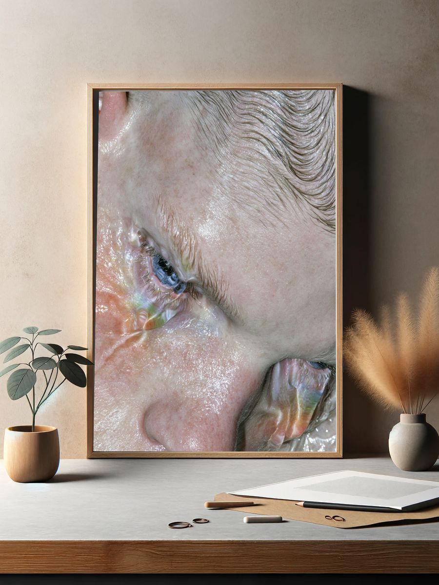 Iridescent Face Close-Up Photography Poster. — room view 2