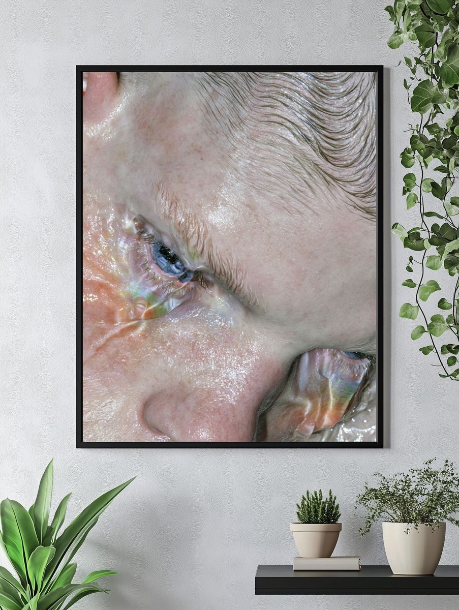 Iridescent Face Close-Up Photography Poster. — room view 4