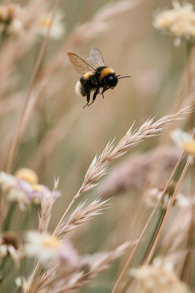 Bumblebee Meadow Photography Poster. poster