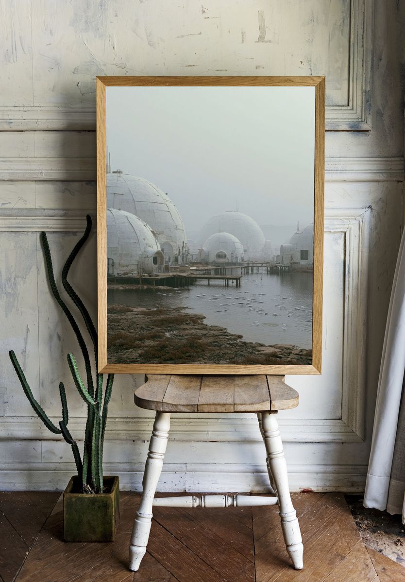 Foggy Dome Habitat Photography Poster. room preview
