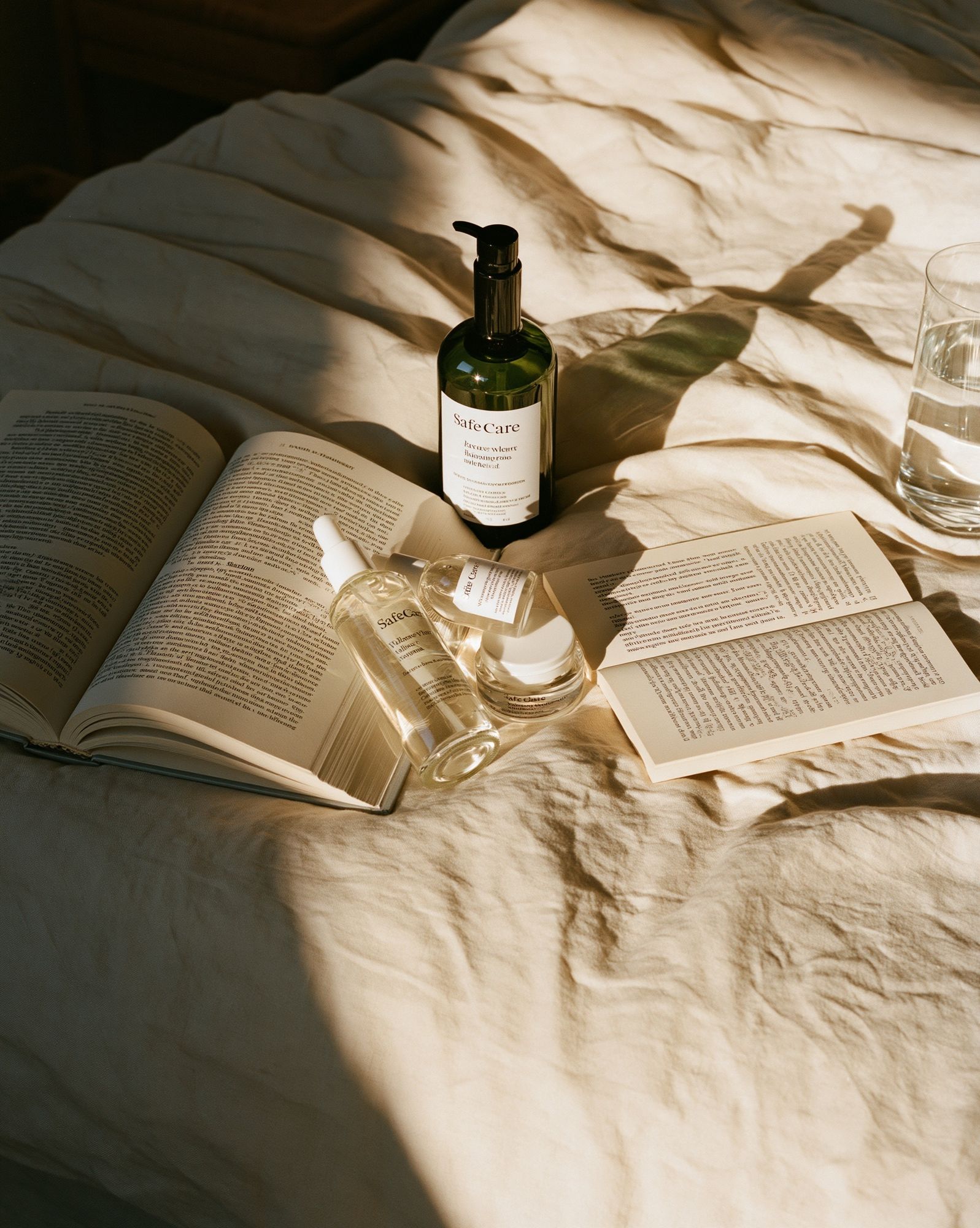 Sunlit Skincare Still Life Poster. poster — photography art
