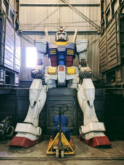 Gundam Hangar Photography Poster. poster print