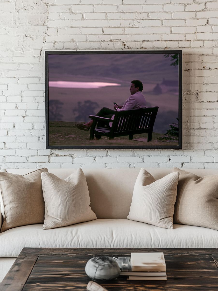 Solitary Cliffside Portrait Print. — room view 1