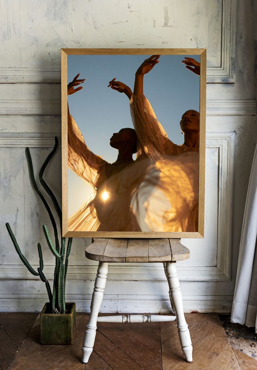 Golden Dancers Photography Poster. room preview