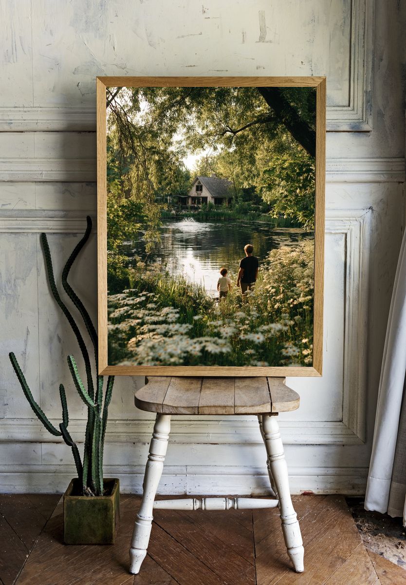 Lakeside Cottage Garden Poster. — room view 1