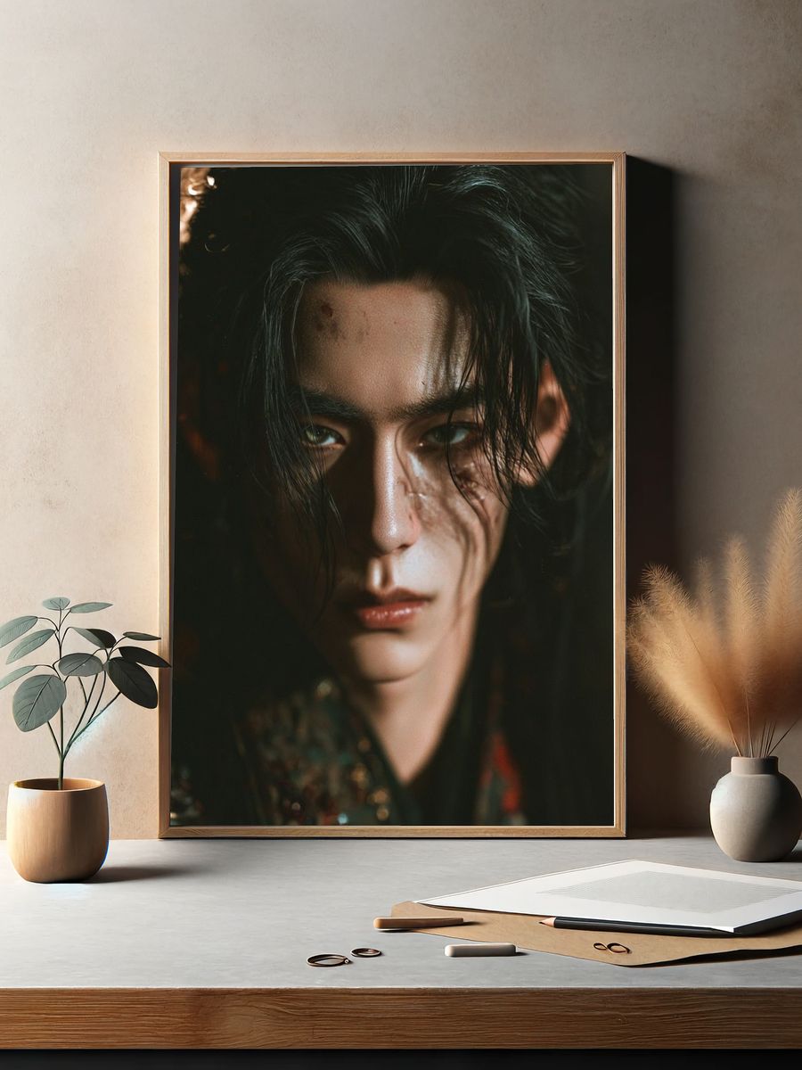 Moody Portrait Photography Poster. — room view 2