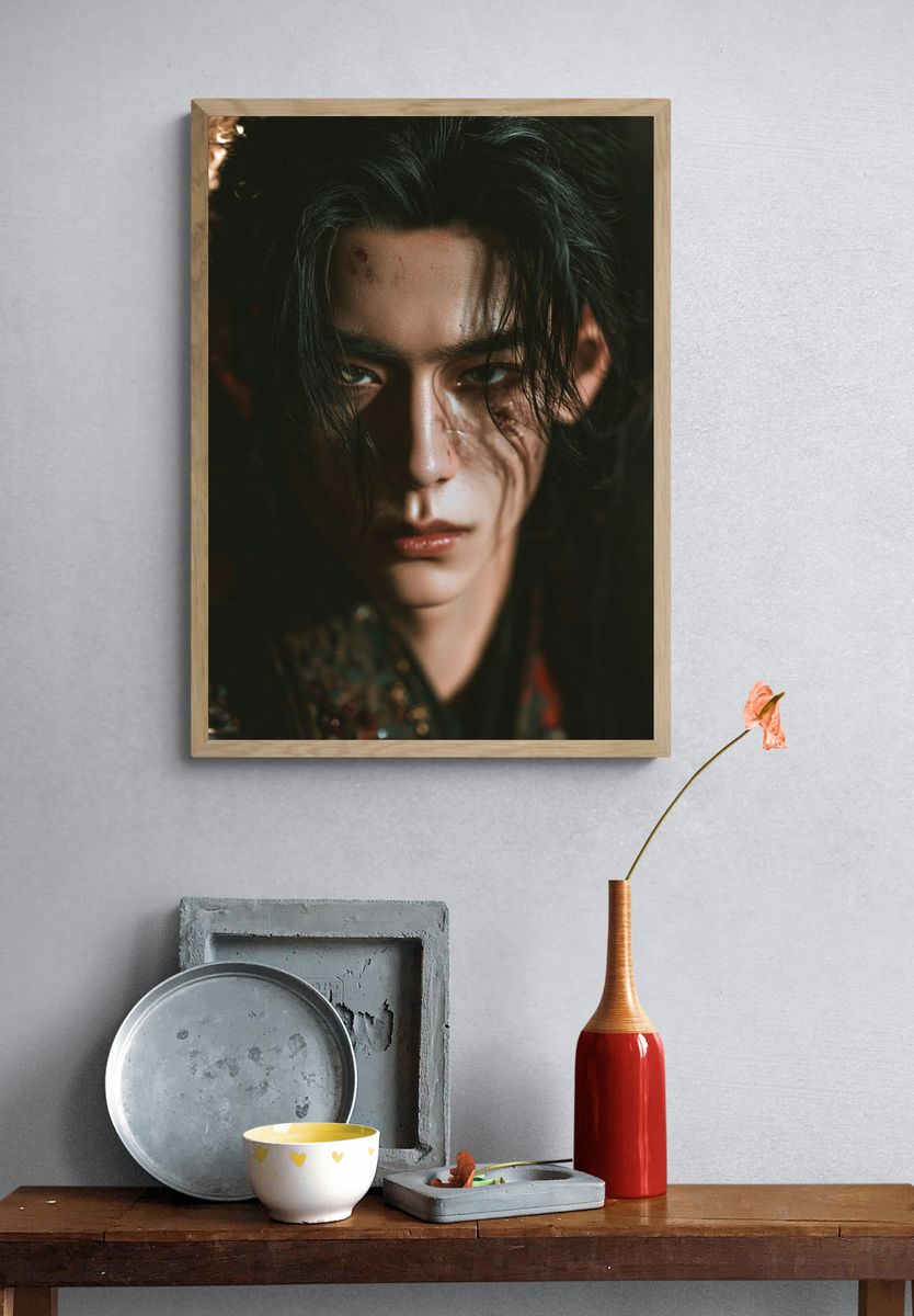 Moody Portrait Photography Poster. — room view 3